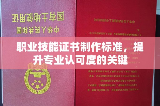 新荣职业技能证书制作标准，提升专业认可度的关键