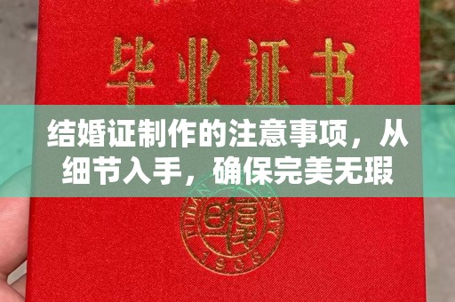 新荣结婚证制作的注意事项，从细节入手，确保完美无瑕