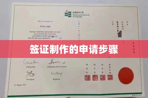 新荣签证制作的申请步骤