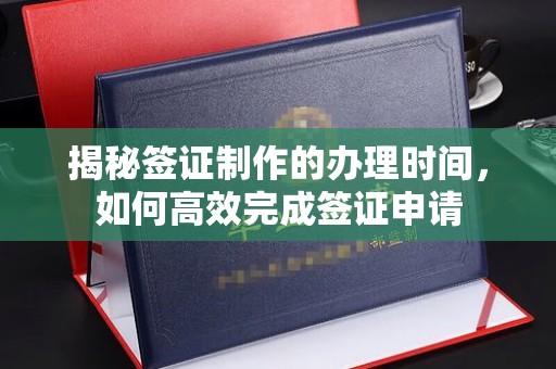 新荣揭秘签证制作的办理时间，如何高效完成签证申请
